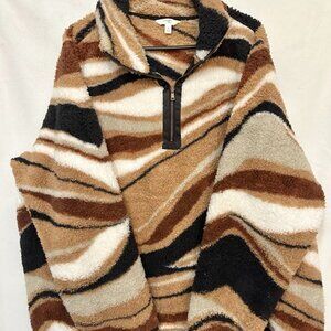 NWT - Zip Sherpa Pullover